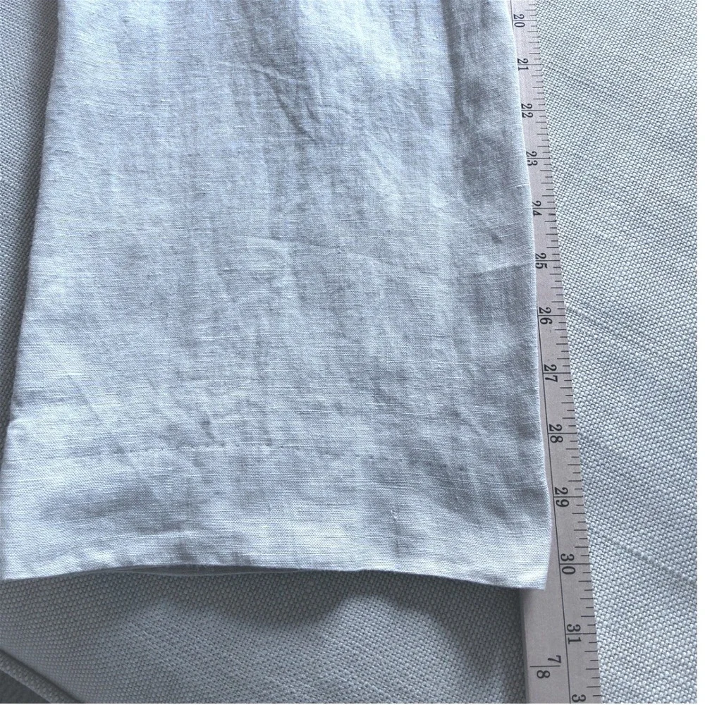 Enzo Tovare 100% Linen Flat Front Trousers Coastal Heritage Preppy 36